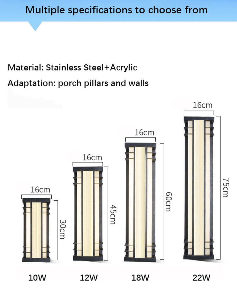 Outdoor foyer wall lamp waterproof entrance door courtyard wall light sconce lighting