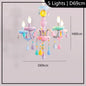 European Children rainbow chandelier Bedroom Princess room kawaii light