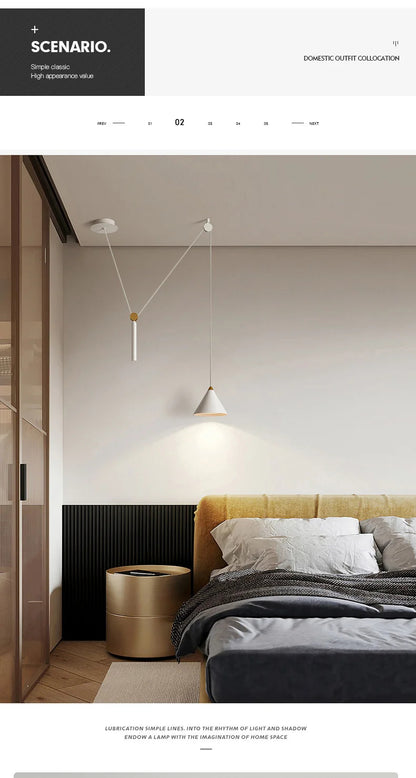 Modern minimalist Linear pendant light Nordic Industrial hanging light