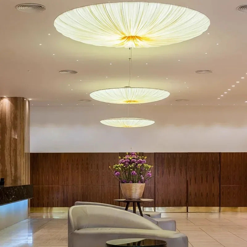 Nordic Wabi Sabi Cloth Ceiling Chandelier Lustre Restaurant Hanging Lamps