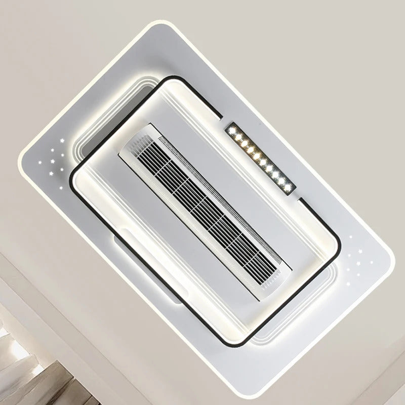 Invisible Bladeless Ceiling Fan LED Remote Control Living Room Dimmable Bladeless Fan Lamp