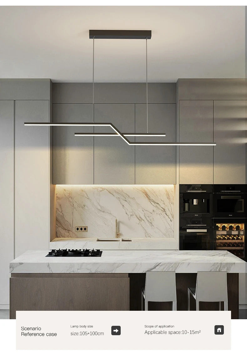 Modern geometric pendant light Led Home suspension metal