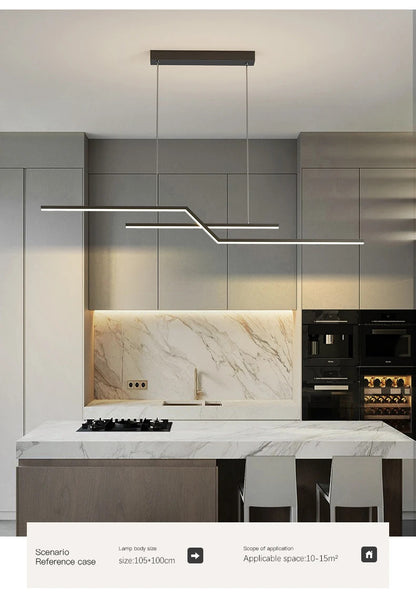 Modern geometric pendant light Led Home suspension metal