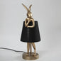 Nordic LED rabbit table lamp Designer resin rabbit desk lamp for study bedroom children's room reading led light bedside lamp
