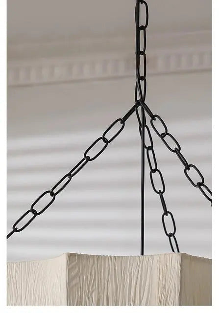 Retro Wabi Sabi Fabric Chandelier Japanese Fabric Pendant Lights