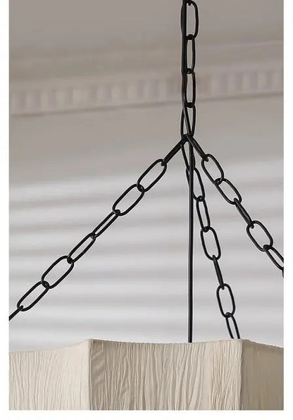 Retro Wabi Sabi Fabric Chandelier Japanese Fabric Pendant Lights