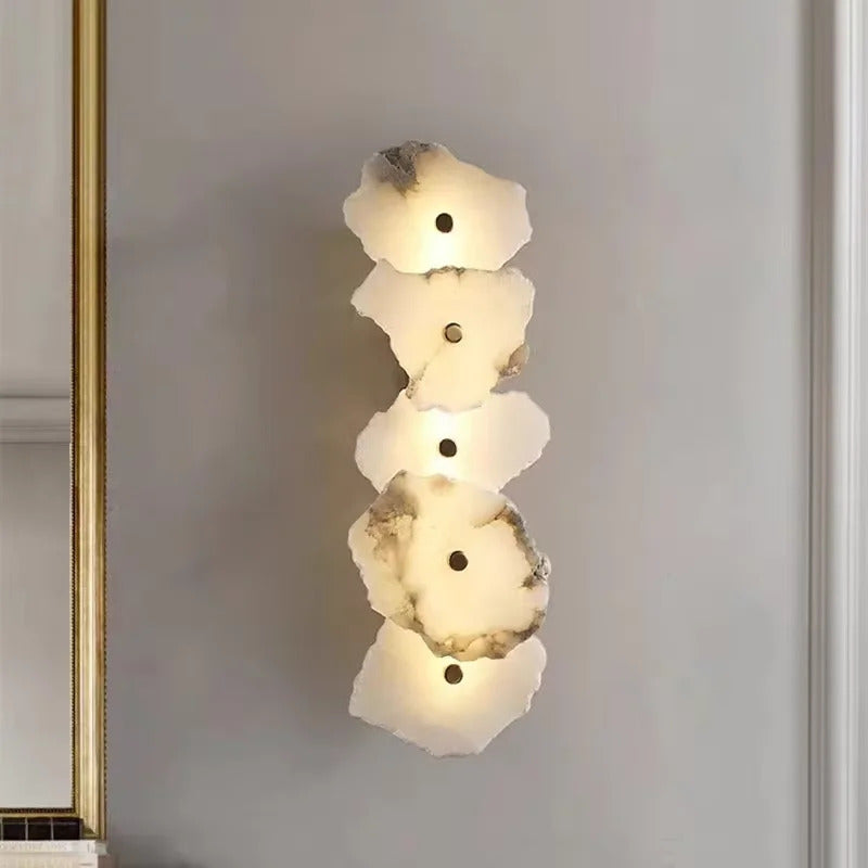 Natural Marble Luxury Wall Lamp Nordic Irregular stone Sconce light