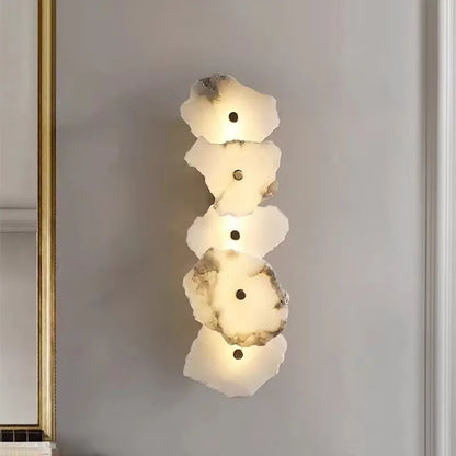 Natural Marble Luxury Wall Lamp Nordic Irregular stone Sconce light