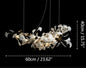 Luxury Ceramic Ginkgo Leaf Chandelier Gold Branches Chandelier