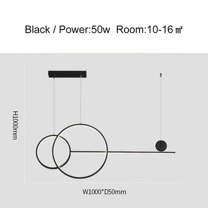 Ring chandelier for Dining room Kitchen island chandelier