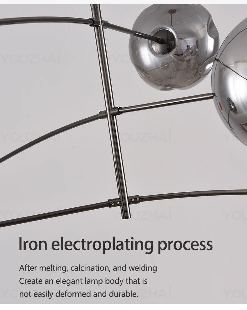 Nordic Art Magic Bean Pendant Lamp Modern Glass Chandelier