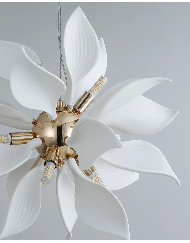 Nordic Petal chandelier Luxury Ceramic Pendant Lamp