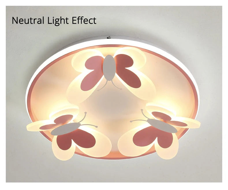 Butterfly ceiling lamp Children Room Indoor bedroom lamp