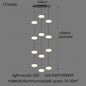 Modern villa Staircase Chandelier Nordic Oval String Ball Duplex Building LED pendant Light