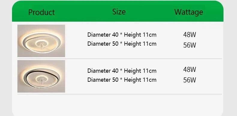 Modern LED Ceiling Fan Light Remote Dimming 6 Levels Silent Living Room lighting