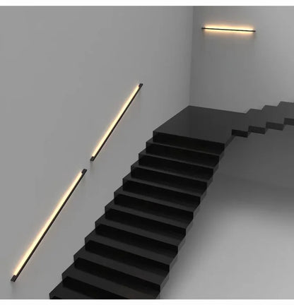 Modern Black Long Strip Wall Lamp Outdoor waterproof Corridor staircase wall light