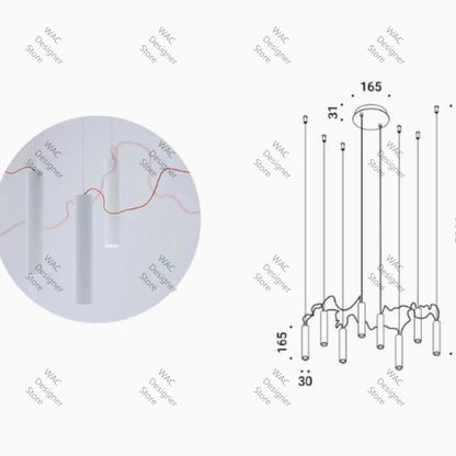 Simbiosi Suspension pendant Lamp Italian Combination spot Light