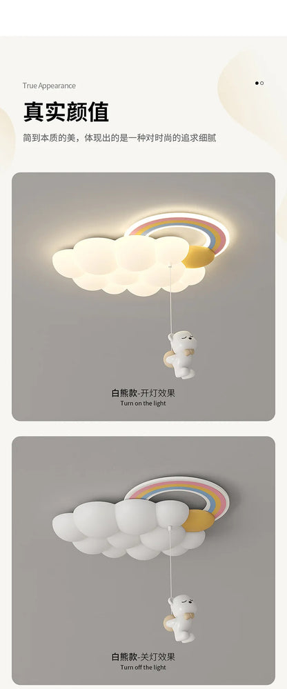 Cloud Child Stylish Ceiling Lights Bedroom Home Decor Lighting Luster Fixture
