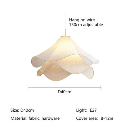 Lia Pendant lamp Nordic white fabric pendant light