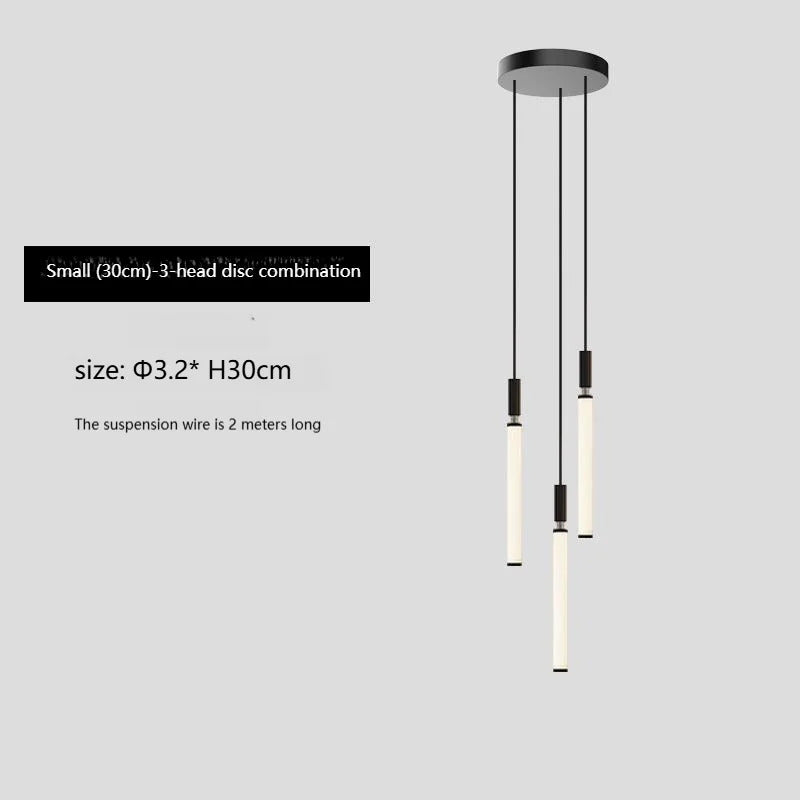 Nordic Staircase strip Pendant Light Modern Minimalist long line Villa Loft bedside Hanging Lamp