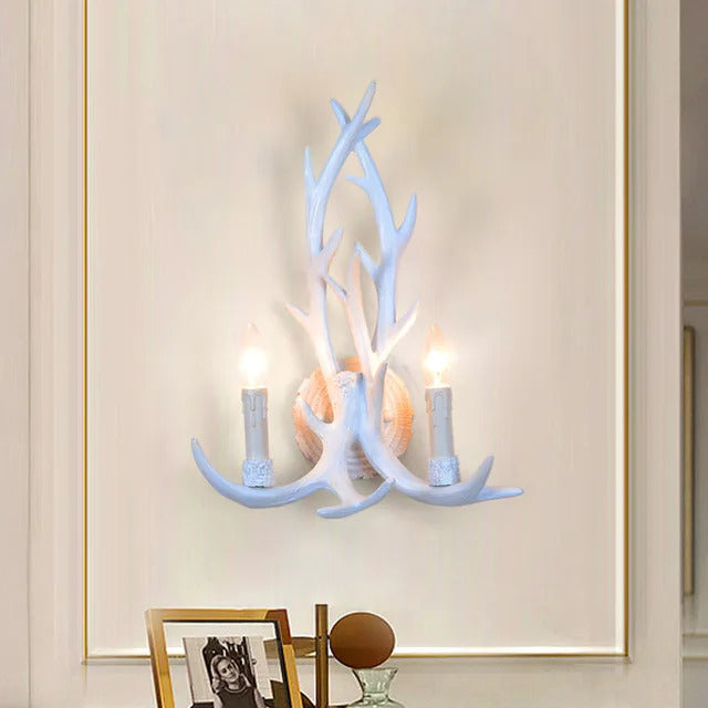 Rustic chandelier industrial wind lamps restaurant Internet cafe decoration antler lamp