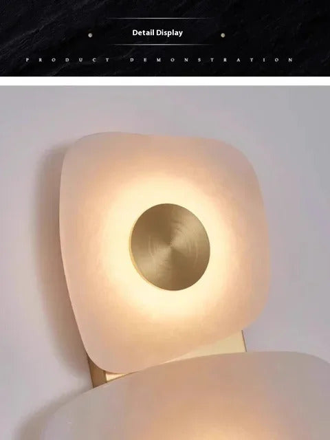 Nordic Marble Wall Lamp Modern luxury gold travertine LED sconce Lighting
