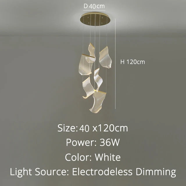 Rinkle Suspended Lights Modern Guide stairwell Chandelier