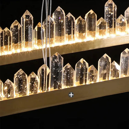 Modern Luxury Crystal Ring chandeliers Round black golden pendant lamp LED hanging light