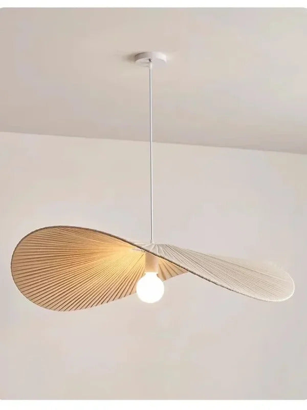 Nordic Fabric Hat Pendant Light Cream Style Led Pendant lamp