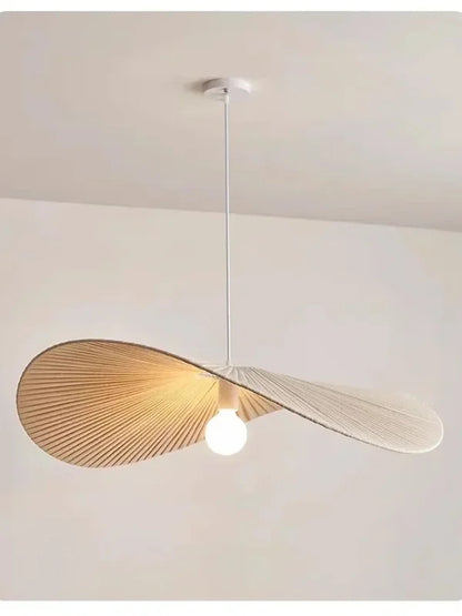 Nordic Fabric Hat Pendant Light Cream Style Led Pendant lamp