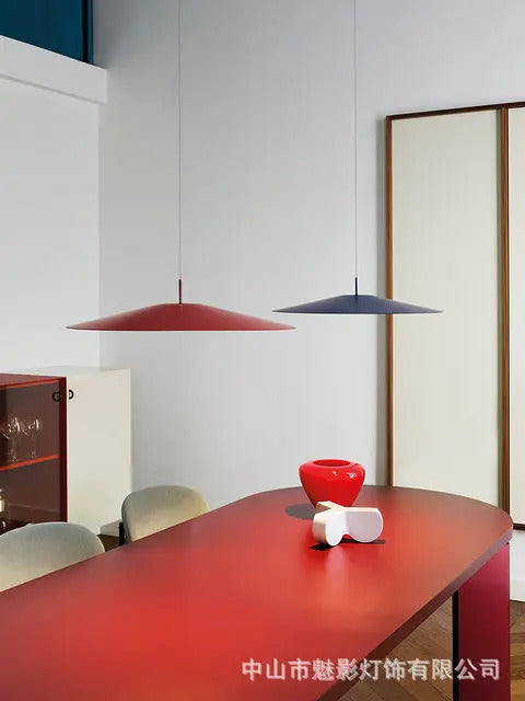 Minimalist black Flying Saucer Pendant lamp led round dining lamp