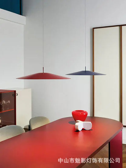 Minimalist black Flying Saucer Pendant lamp led round dining lamp