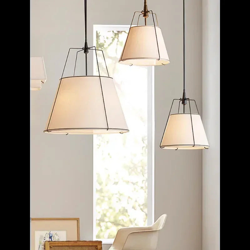 Nordic Cloth Pendant light Wabi-Sabi Dining Table Kitchen Island Pendant lamp