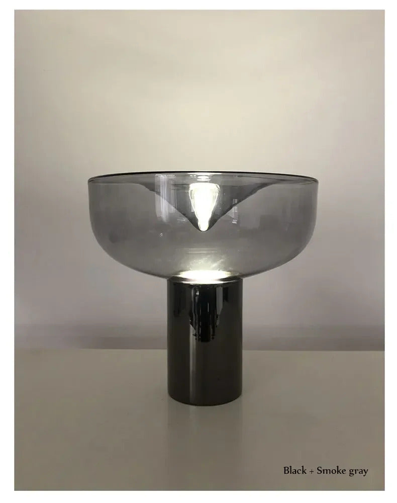 Modern Simple Bedside Table Lamp Nordic Light Luxury Radar Design Model Living Room Bedroom Bedside Light Glass Decorative LED