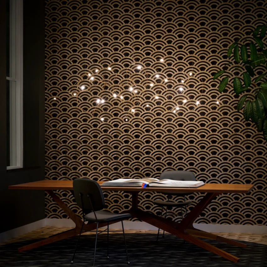 Moooi Flock Chandelier Disc Quasar Chandelier LED Firefly Pendant Light for Hotels Villas Restaurants Living Room designer lamp