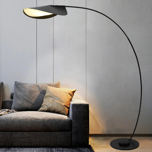 Modern Fishing floor Lamp Creative Black minimalist Living Room corner sofa standing light