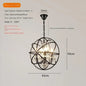 Retro Wrought Iron Chandelier Rustic Orb Vintage Crystal Bird Cage pendant lamps
