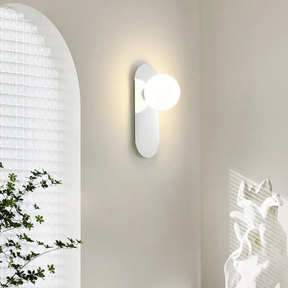 Modern Bauhaus silver small wall lamp Nordic simple bedroom bedside wall light