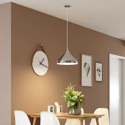 Nordic Plating Sliver Globe Ball Mirror Pendant Lights E27 Iron Hanging Lamp