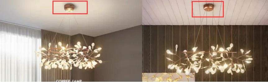 Ceiling Chandelier Nordic Hanging Living Room Chandelier Modern Kitchen Firefly Lamp Round Chandelier Lighting