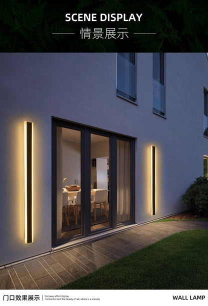 Outdoor Wall Lamps Waterproof Line Minimalist wall Lights Long Strip IP65 Wall Lights
