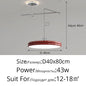 French Flying Saucer Pendant Light Creative Design Extendable Rotating Long Pole Lamp