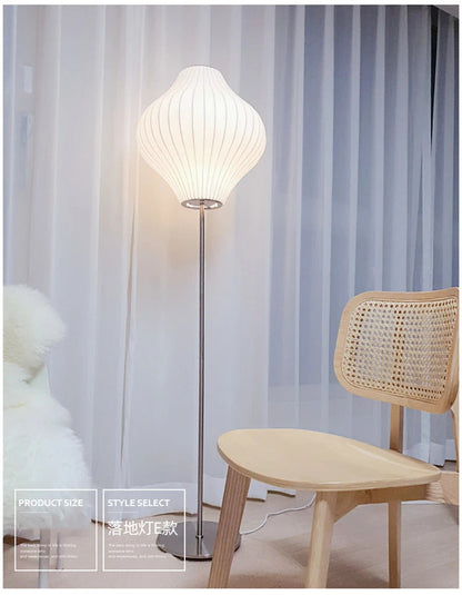 Nelson bubble table lamp wabi sabi white Silk floor light Danish designer Living Room Sofa Side Bedroom Bedside Led Standing Lam