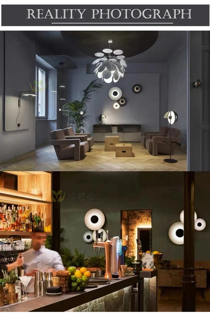 Modern grain LED Wall lamp Nordic round staircase Aisle Corridor Background Sconce light