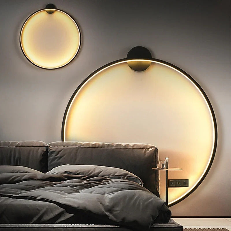 Nordic Minimalist Circle Background LED Wall Lamp Modern sofa background wall lights