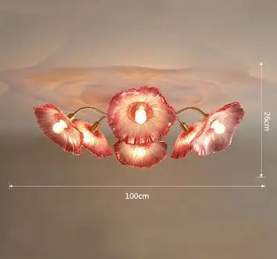 Lotus Flower Chandelier Modern Glass Flowers Led Chandelier