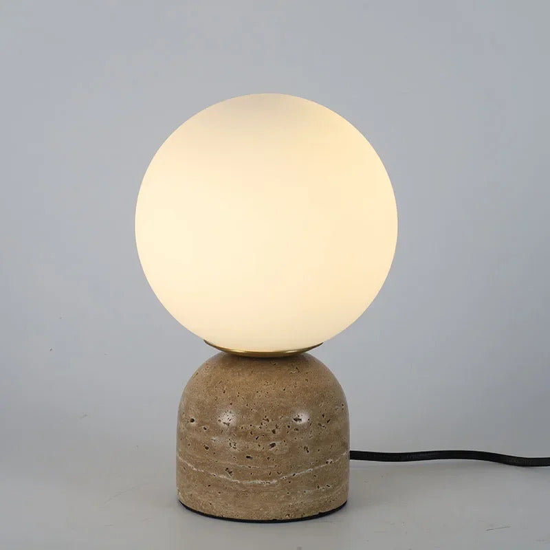 Nordic Table Lamps Natural Yellow Cave Stone Wabi Sabi Style Homestay Decoration Hotel Living Room Study Glass Bedroom Bedside