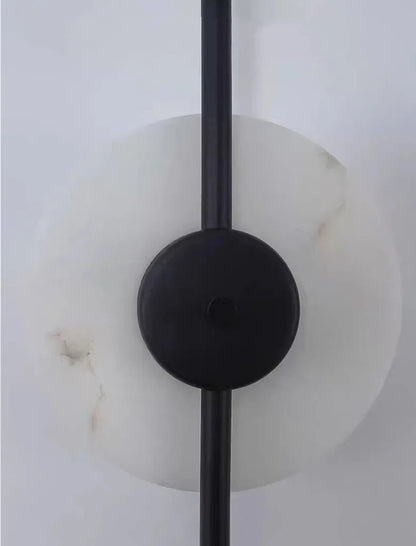 Alabaster Vertical Wall Lamp Modern Mable Wall Art Black Led Acrylic Circle Wall Lamp