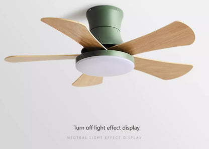 Nordic colorful Ceiling fan light Modern Children bedroom Indoor Ceiling fan lamp