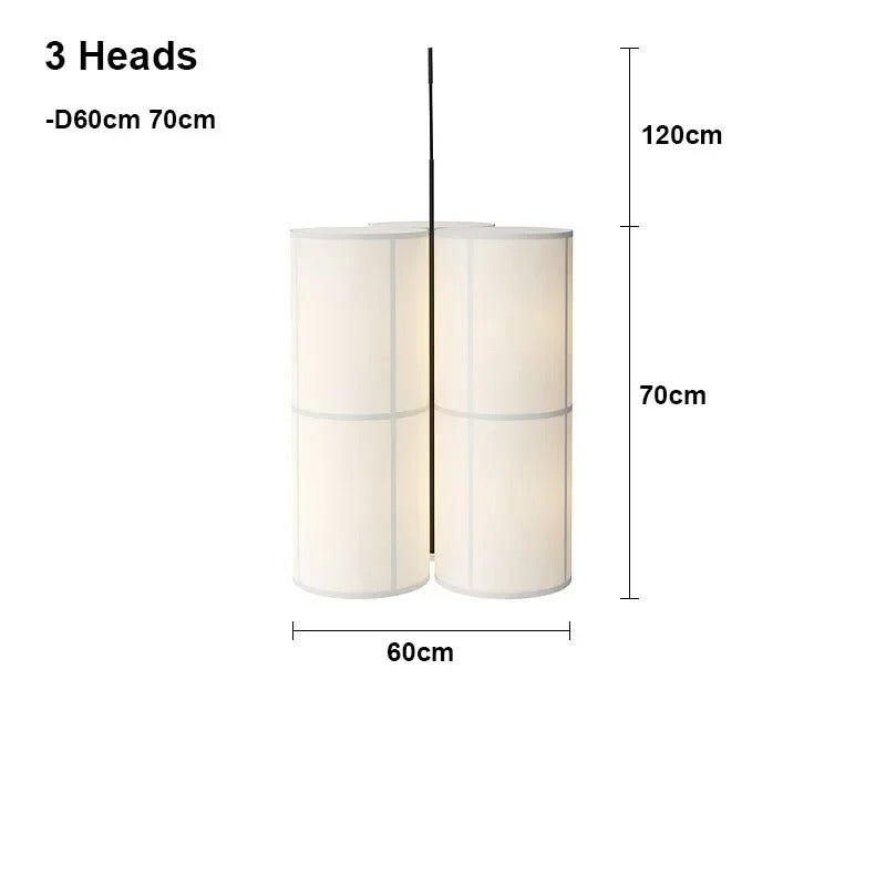 Wabi Sabi Cloth Led Pendant Lamp Designer Fabric Ceiling Chandelier